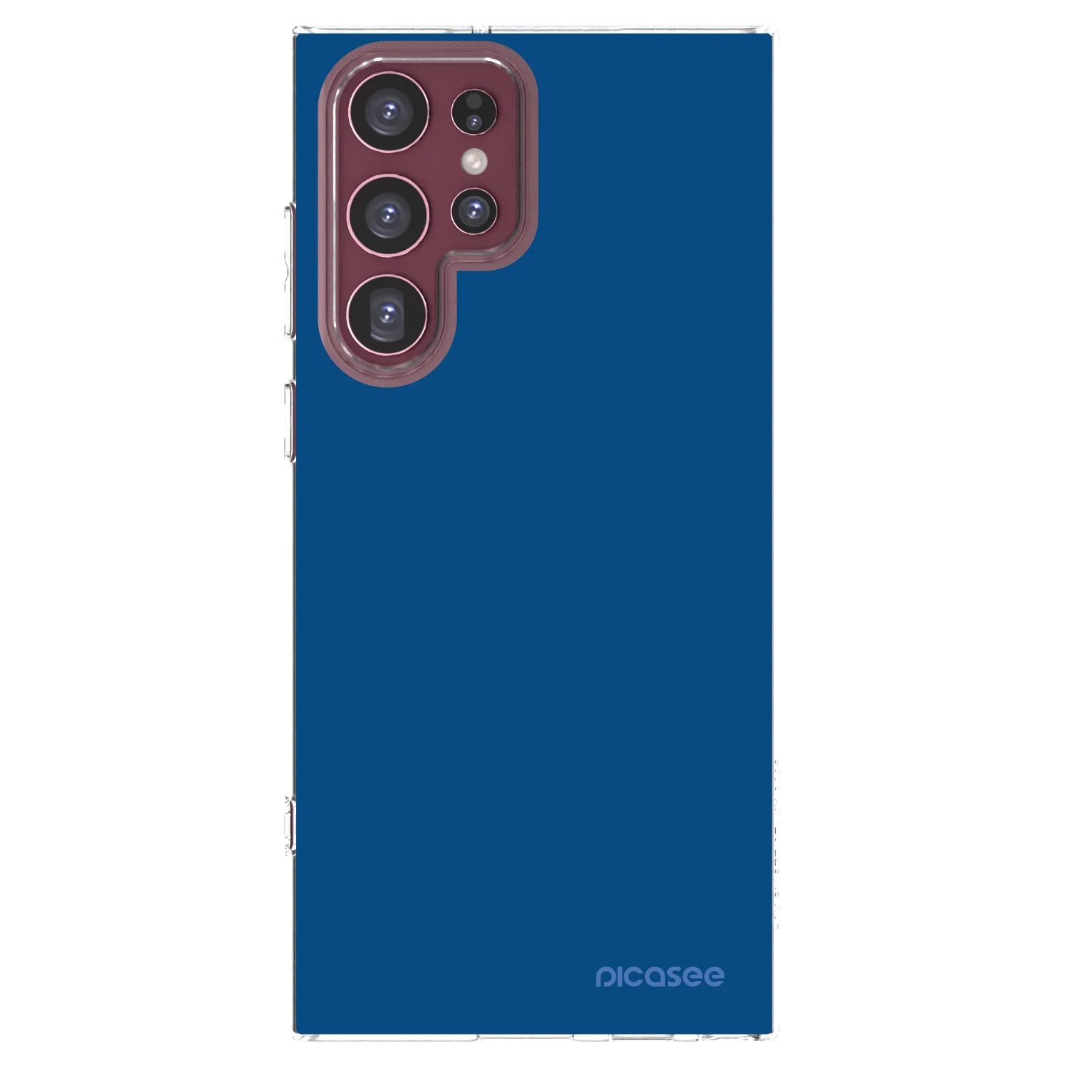 Picasee silikonowe przeźroczyste etui na Samsung Galaxy S22 Ultra 5G - Navy Blue