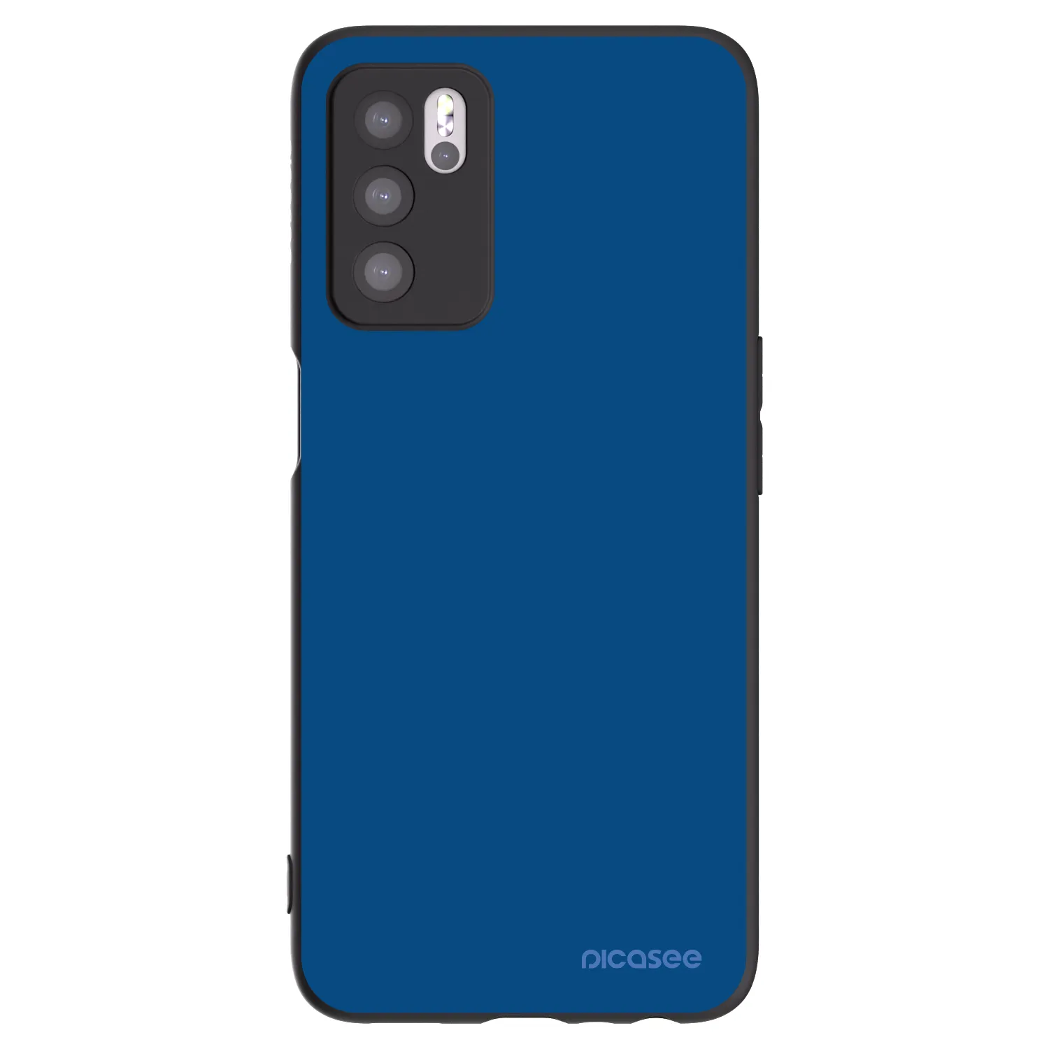 Picasee silikonowe czarne etui na OPPO A16s - Navy Blue