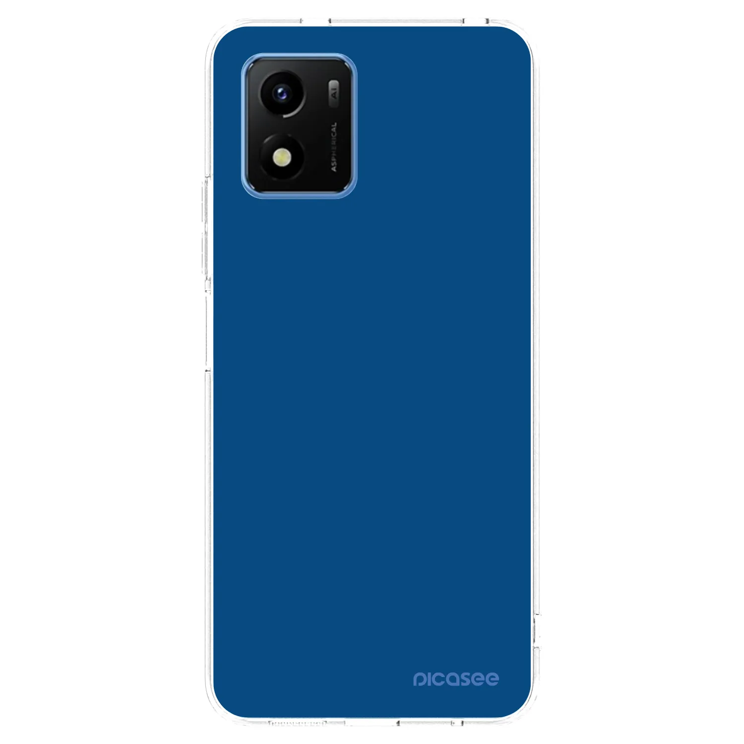 Picasee silikonowe przeźroczyste etui na Vivo Y01 - Navy Blue