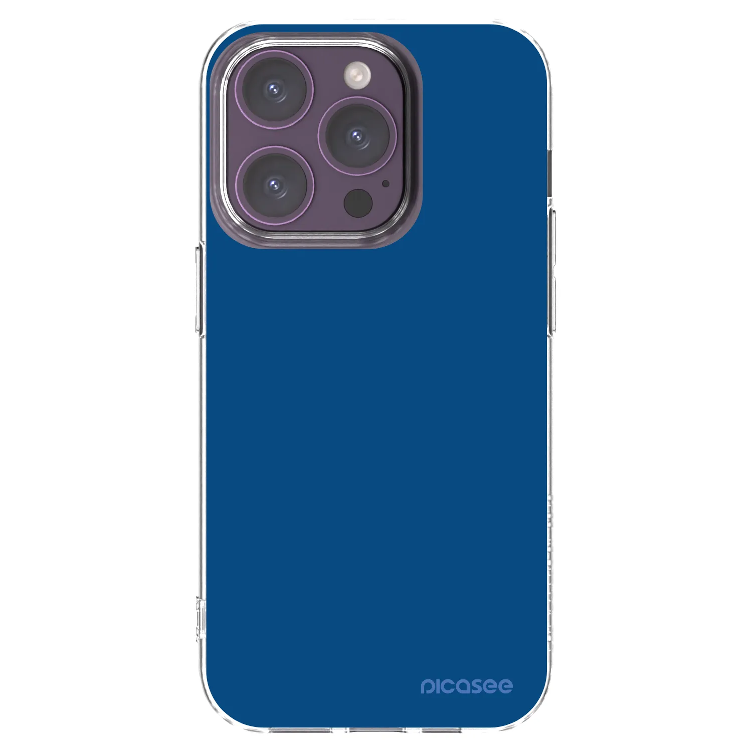 Picasee silikonowe przeźroczyste etui na Apple iPhone 14 Pro - Navy Blue