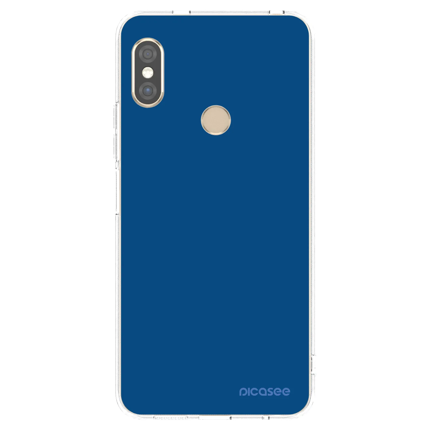 Picasee silikonowe przeźroczyste etui na Xiaomi Redmi Note 5 Global - Navy Blue