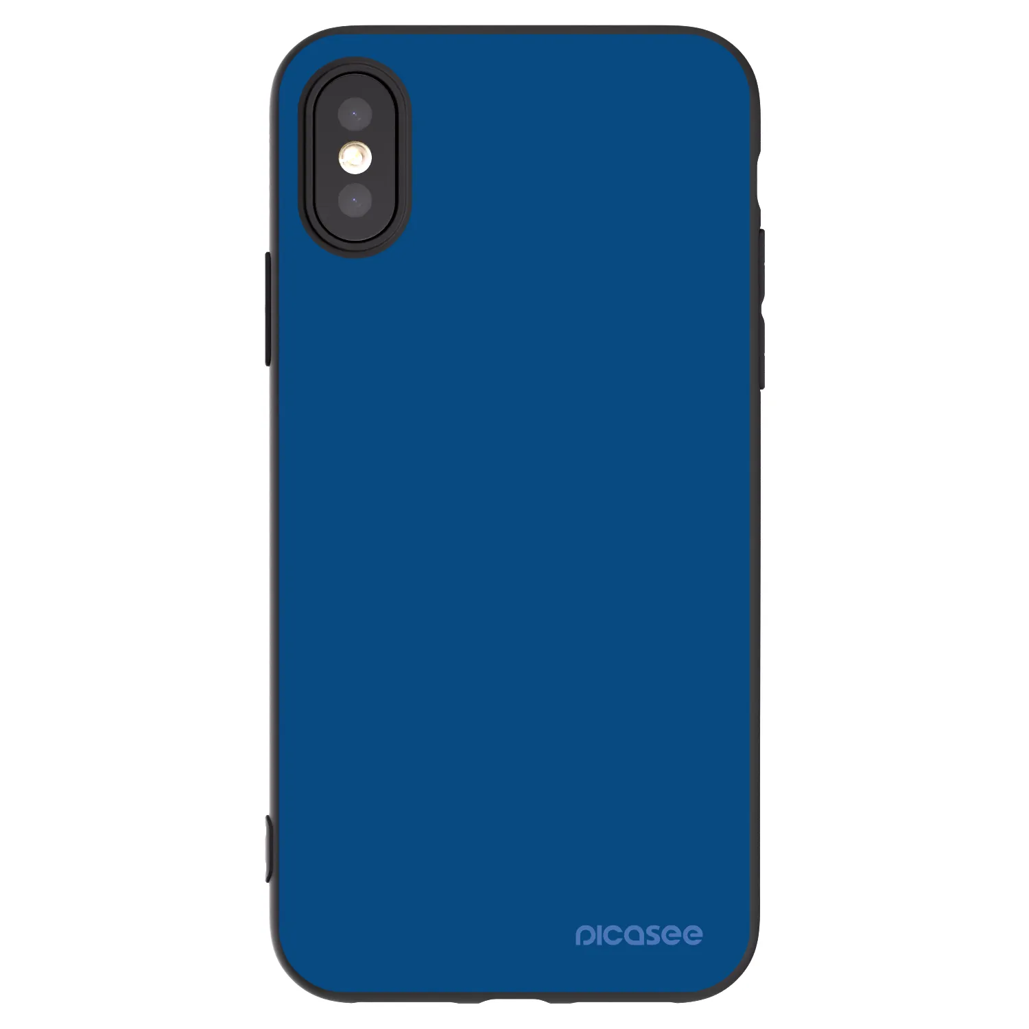 Picasee silikonowe czarne etui na Apple iPhone X/XS - Navy Blue