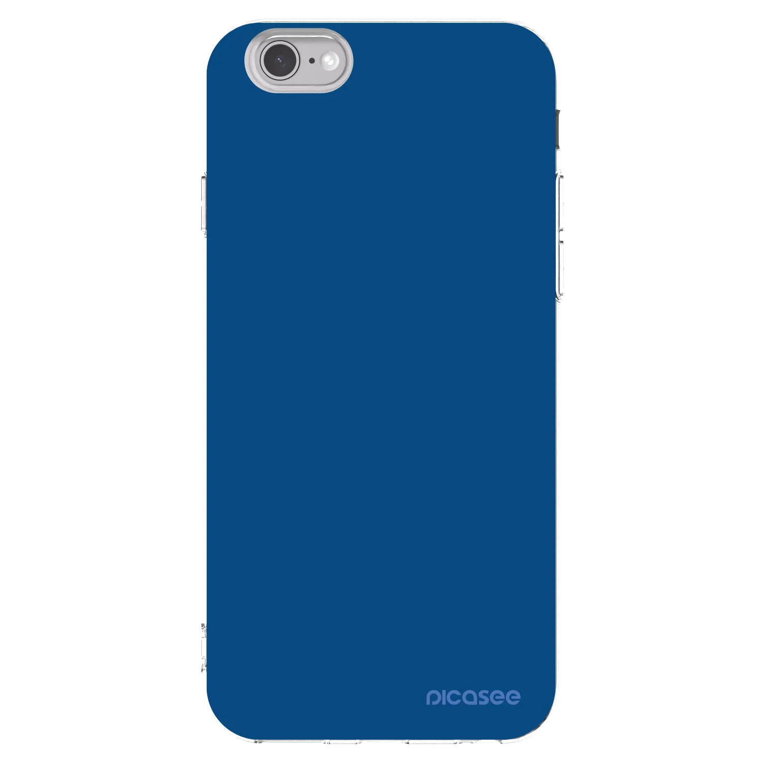 Picasee silikonowe przeźroczyste etui na Apple iPhone 6/6S - Navy Blue