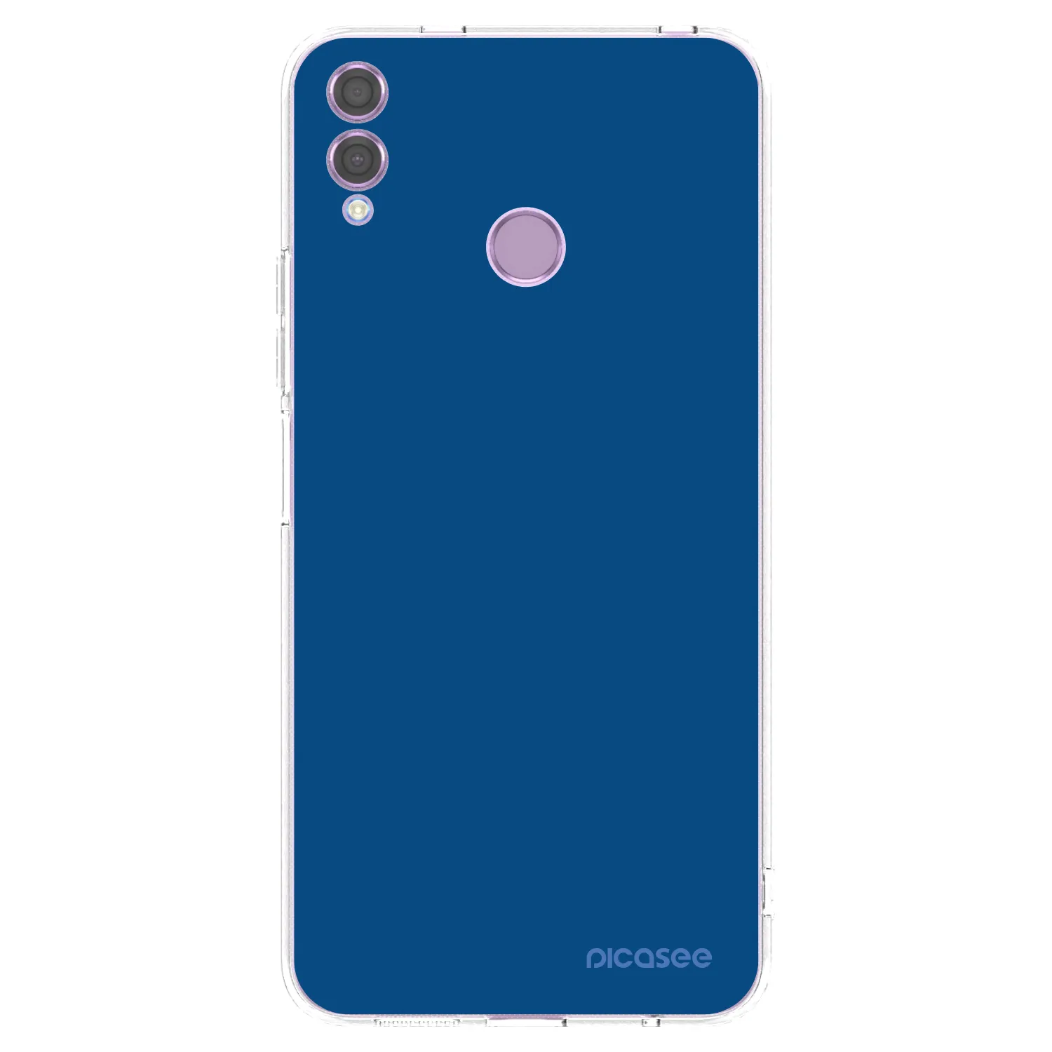 Picasee silikonowe przeźroczyste etui na Honor 8X - Navy Blue