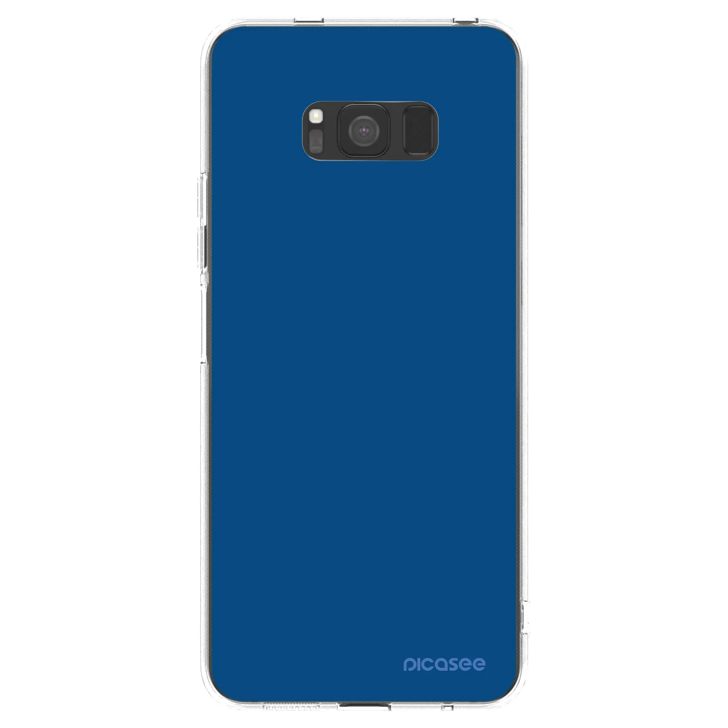Picasee silikonowe przeźroczyste etui na Samsung Galaxy S8 G950F - Navy Blue
