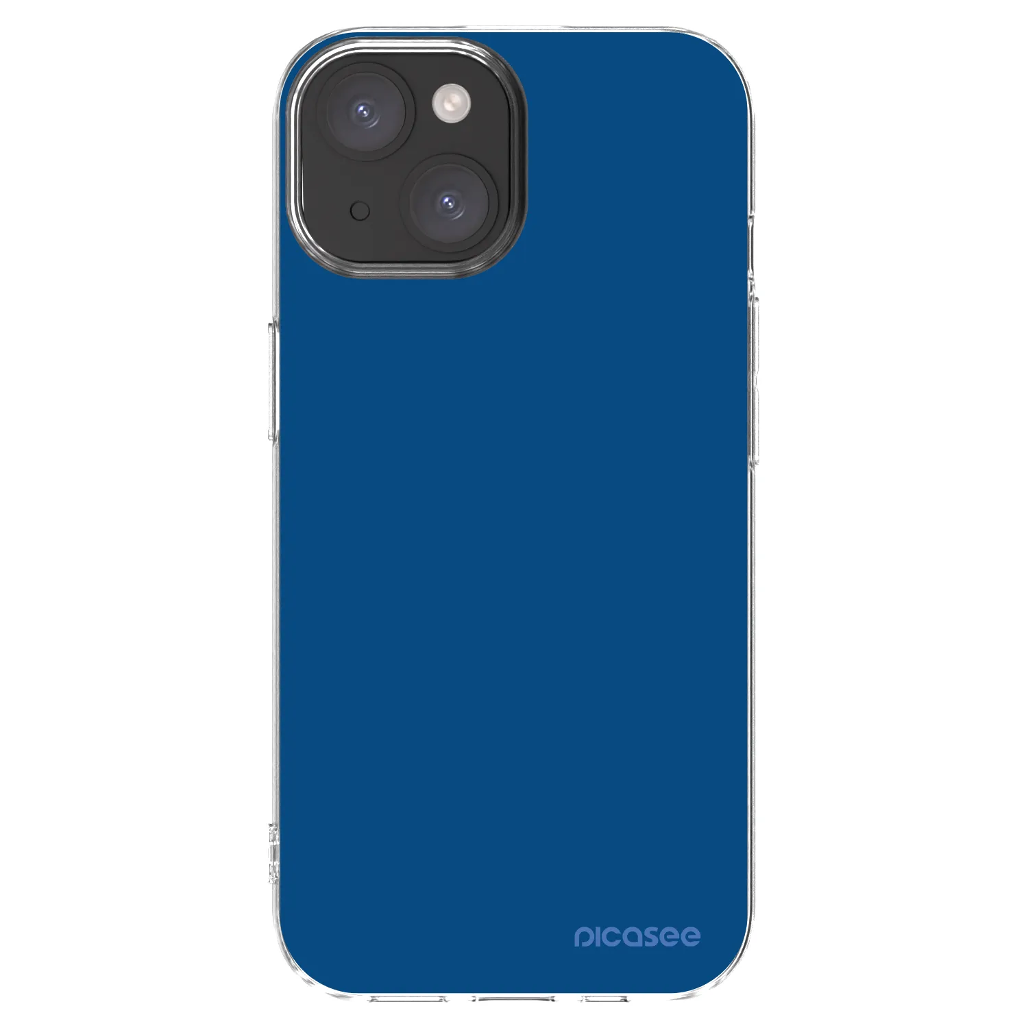 Picasee silikonowe przeźroczyste etui na Apple iPhone 15 - Navy Blue