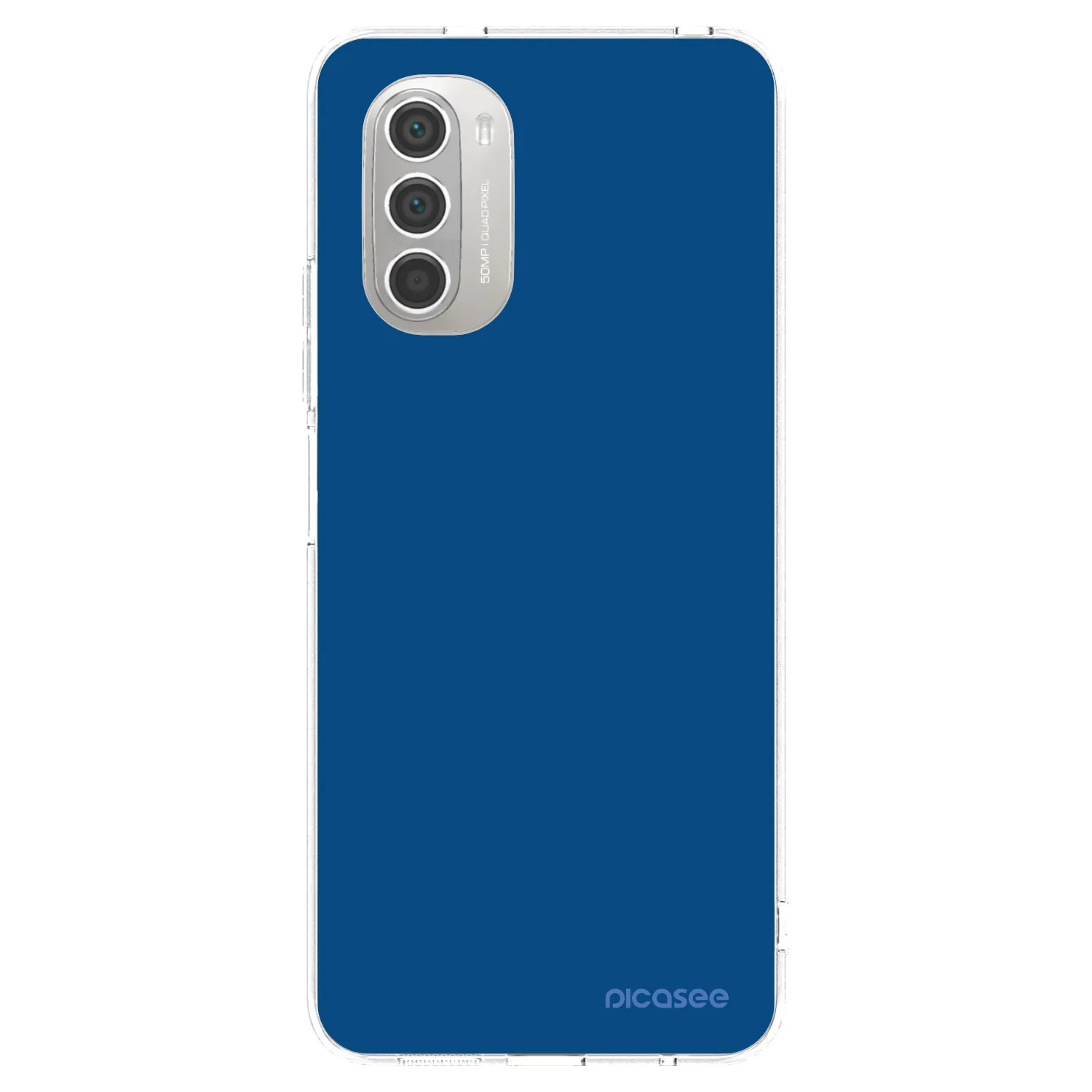 Picasee silikonowe przeźroczyste etui na Motorola Moto G51 - Navy Blue