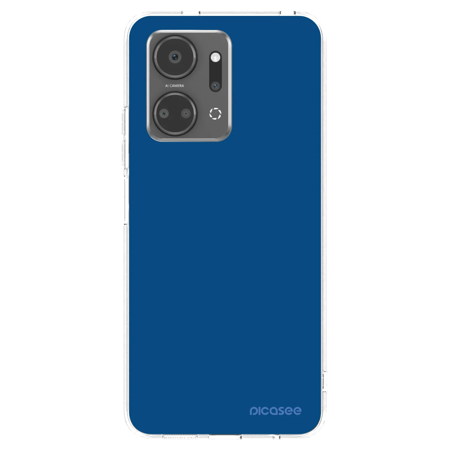 Picasee silikonowe przeźroczyste etui na Honor X7a - Navy Blue