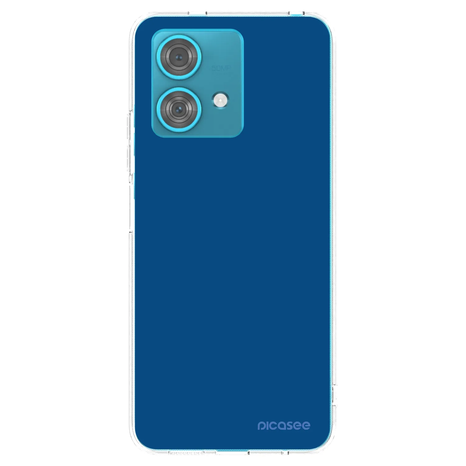 Picasee silikonowe przeźroczyste etui na Motorola Edge 40 Neo - Navy Blue