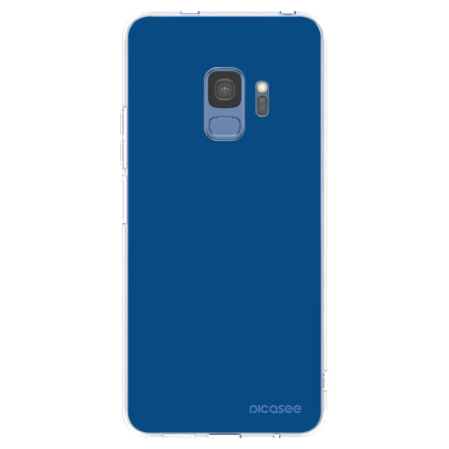Picasee silikonowe przeźroczyste etui na Samsung Galaxy S9 G960F - Navy Blue