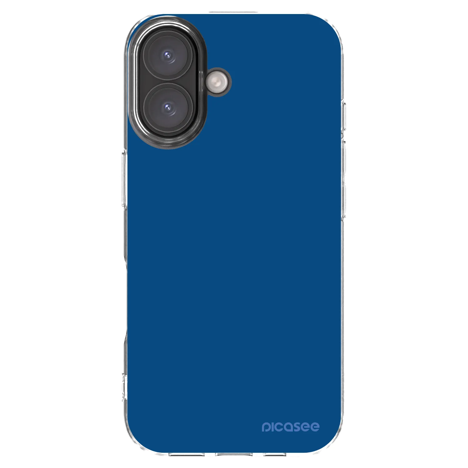 Picasee silikonowe przeźroczyste etui na Apple iPhone 16 - Navy Blue