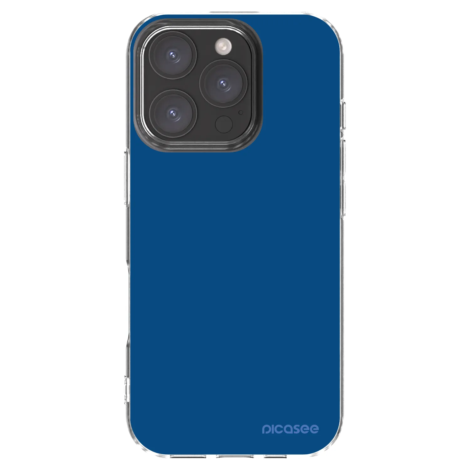 Picasee silikonowe przeźroczyste etui na Apple iPhone 16 Pro - Navy Blue
