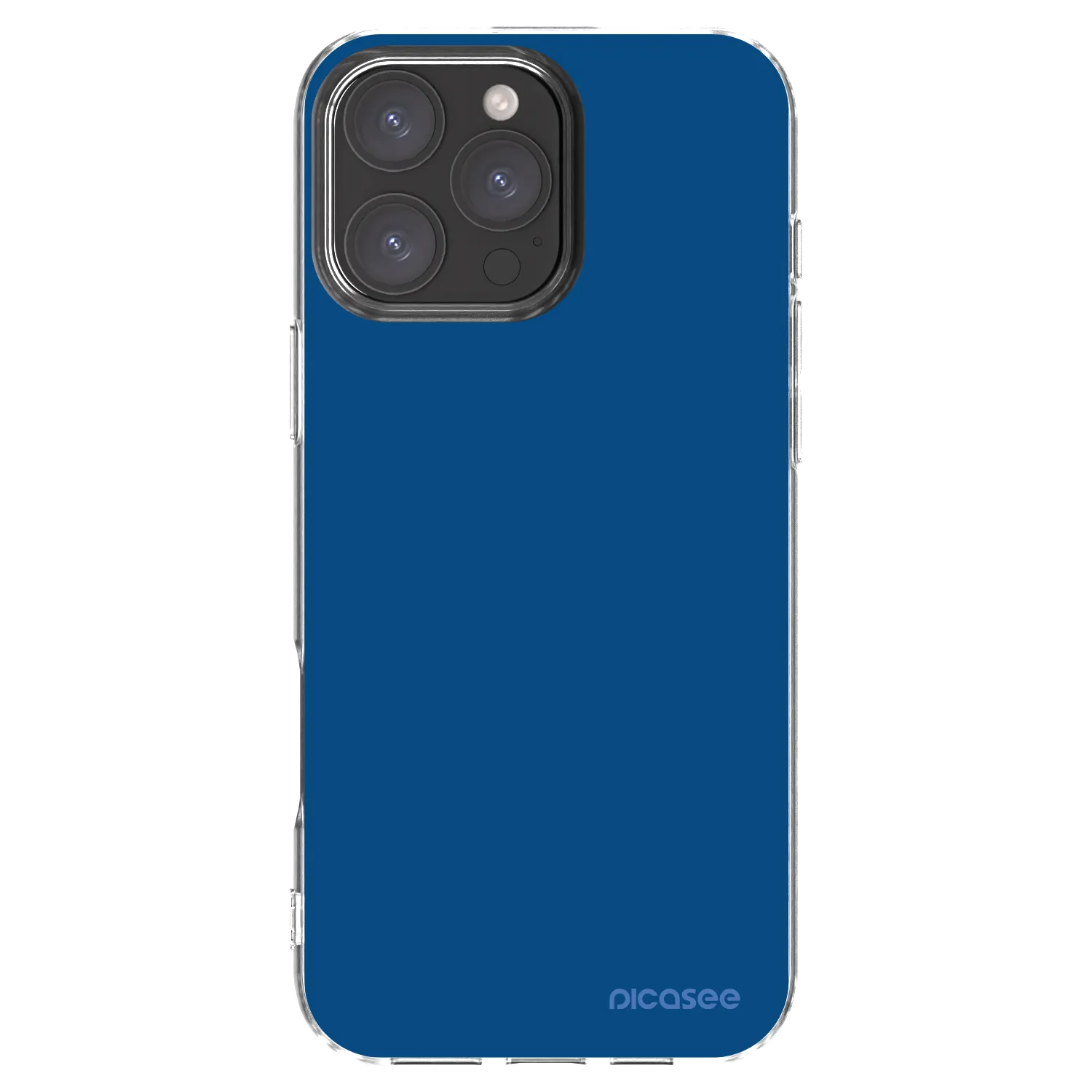 Picasee silikonowe przeźroczyste etui na Apple iPhone 16 Pro Max - Navy Blue