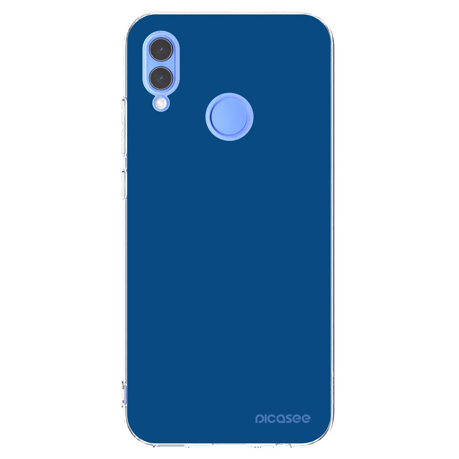 Picasee silikonowe przeźroczyste etui na Honor 10 Lite - Navy Blue