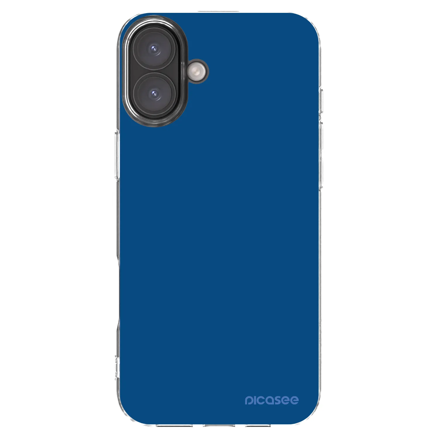 Picasee silikonowe przeźroczyste etui na Apple iPhone 16 Plus - Navy Blue