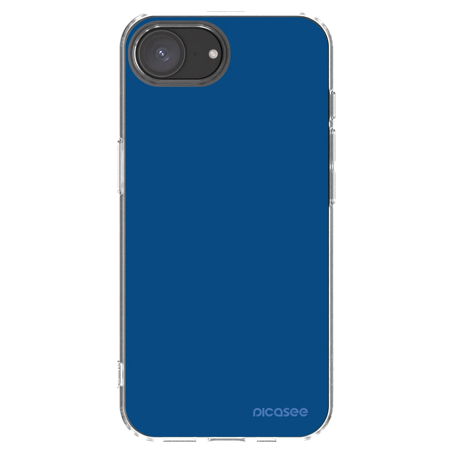 Picasee silikonowe przeźroczyste etui na Apple iPhone 16e - Navy Blue