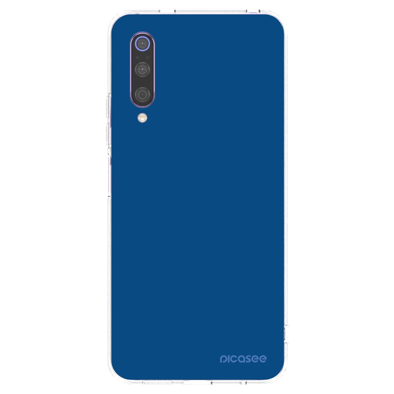 Picasee silikonowe przeźroczyste etui na Xiaomi Mi 9 - Navy Blue