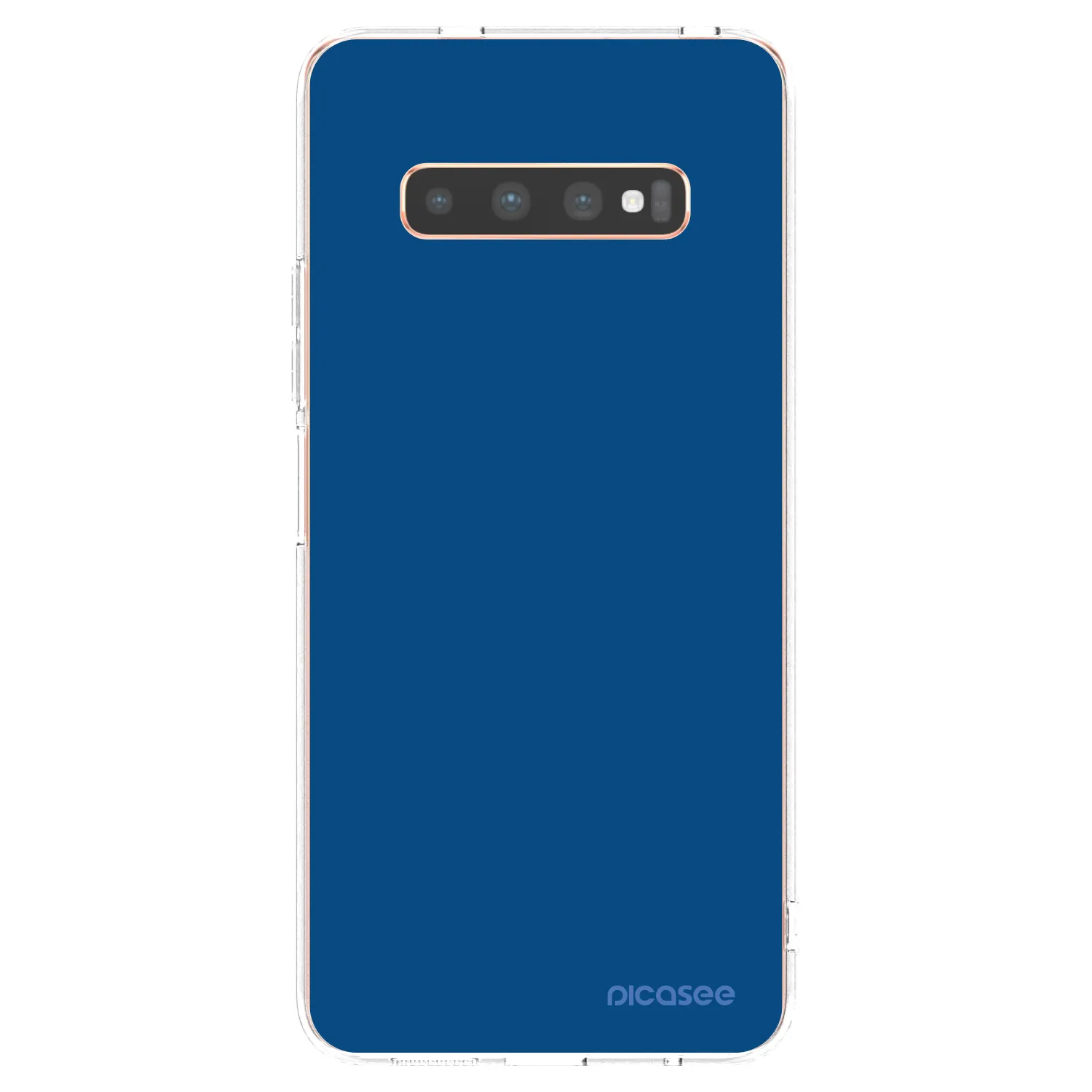 Picasee silikonowe przeźroczyste etui na Samsung Galaxy S10 Plus G975 - Navy Blue