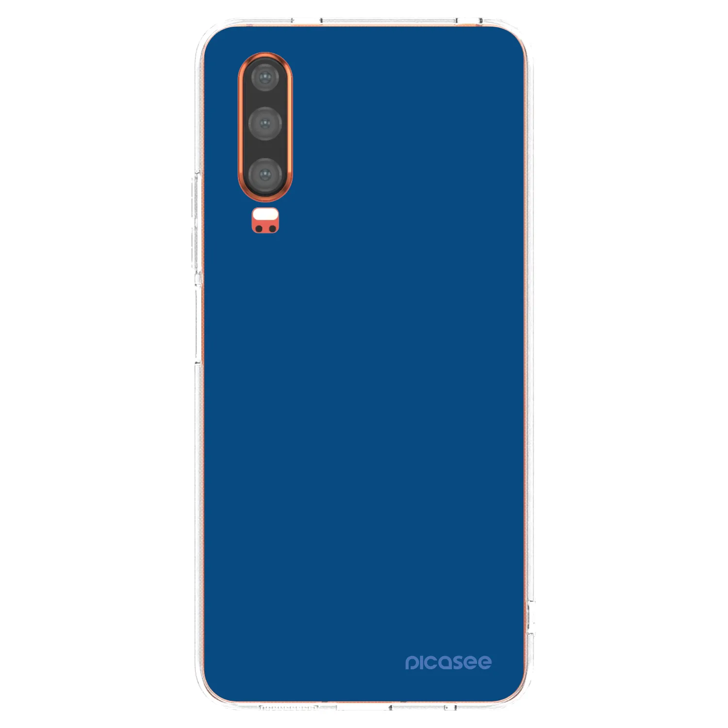 Picasee silikonowe przeźroczyste etui na Huawei P30 - Navy Blue