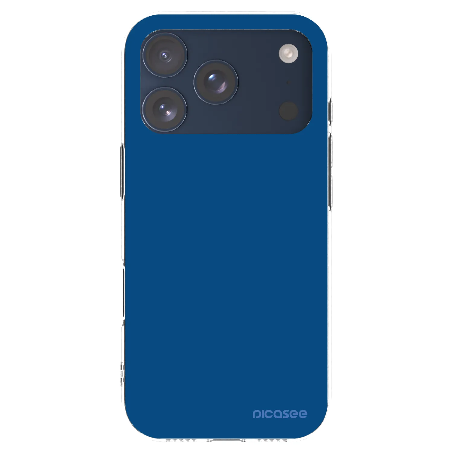 Picasee silikonowe przeźroczyste etui na Apple iPhone 17 Pro - Navy Blue