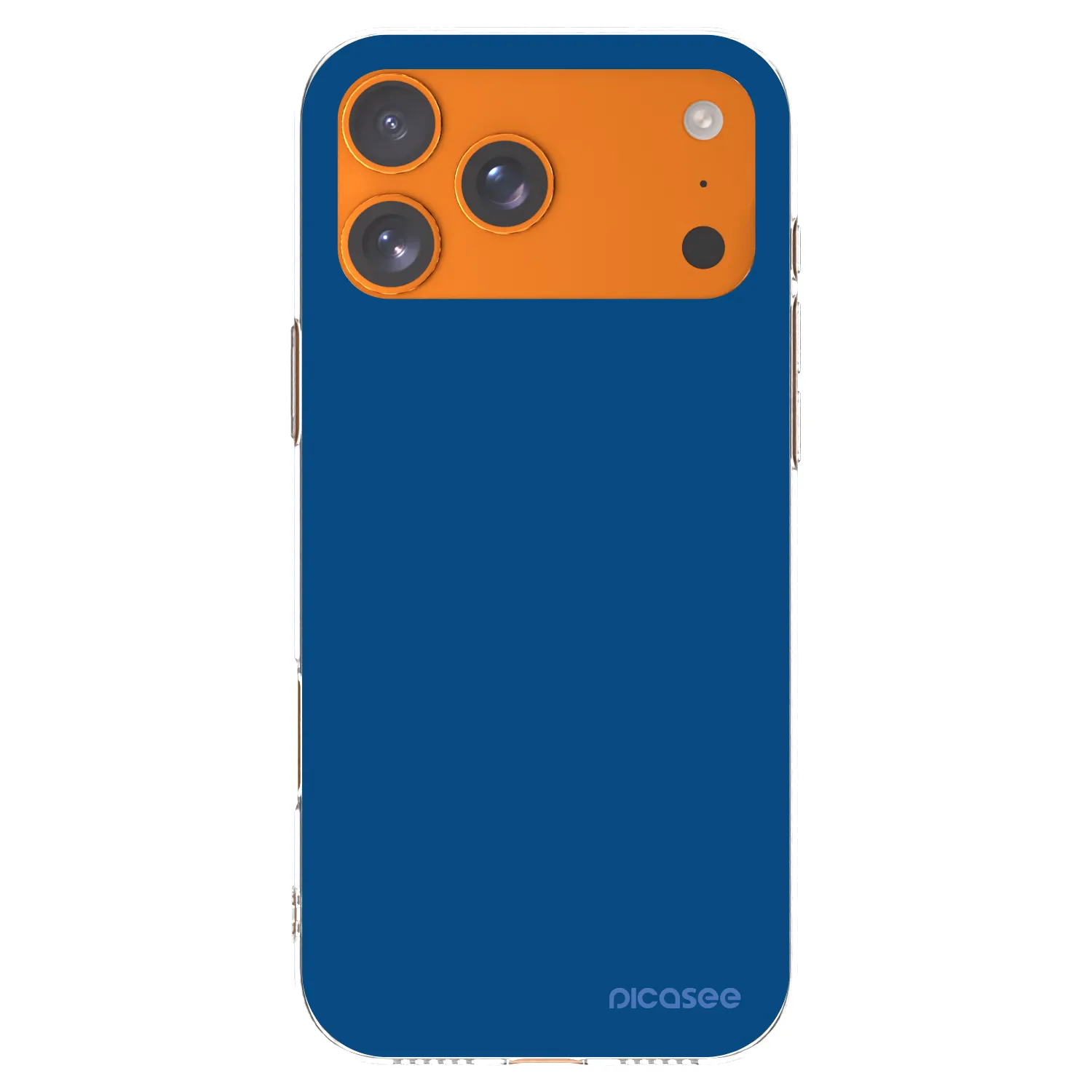 Picasee silikonowe przeźroczyste etui na Apple iPhone 17 Pro Max - Navy Blue