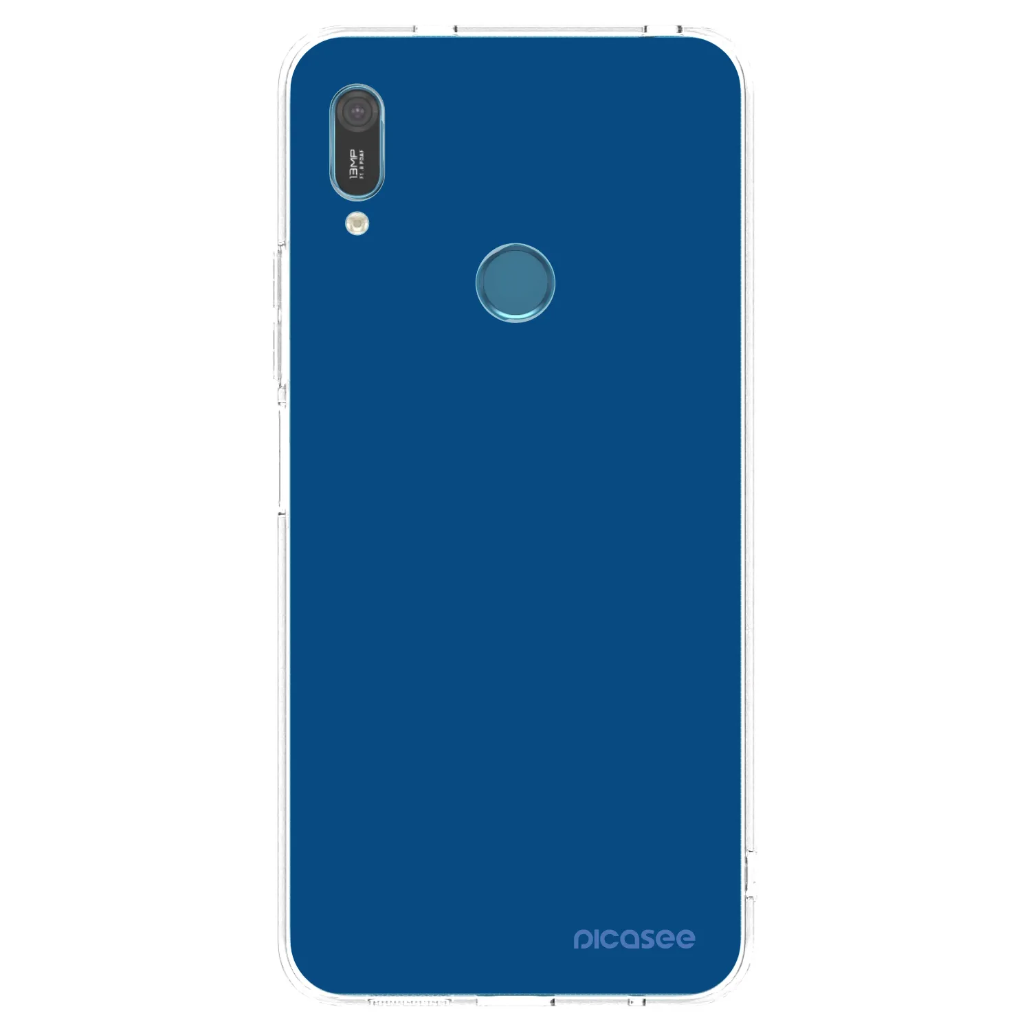 Picasee silikonowe przeźroczyste etui na Huawei Y6 2019 - Navy Blue