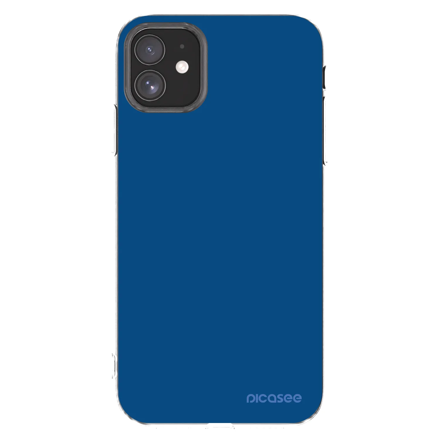 Picasee silikonowe przeźroczyste etui na Apple iPhone 11 - Navy Blue