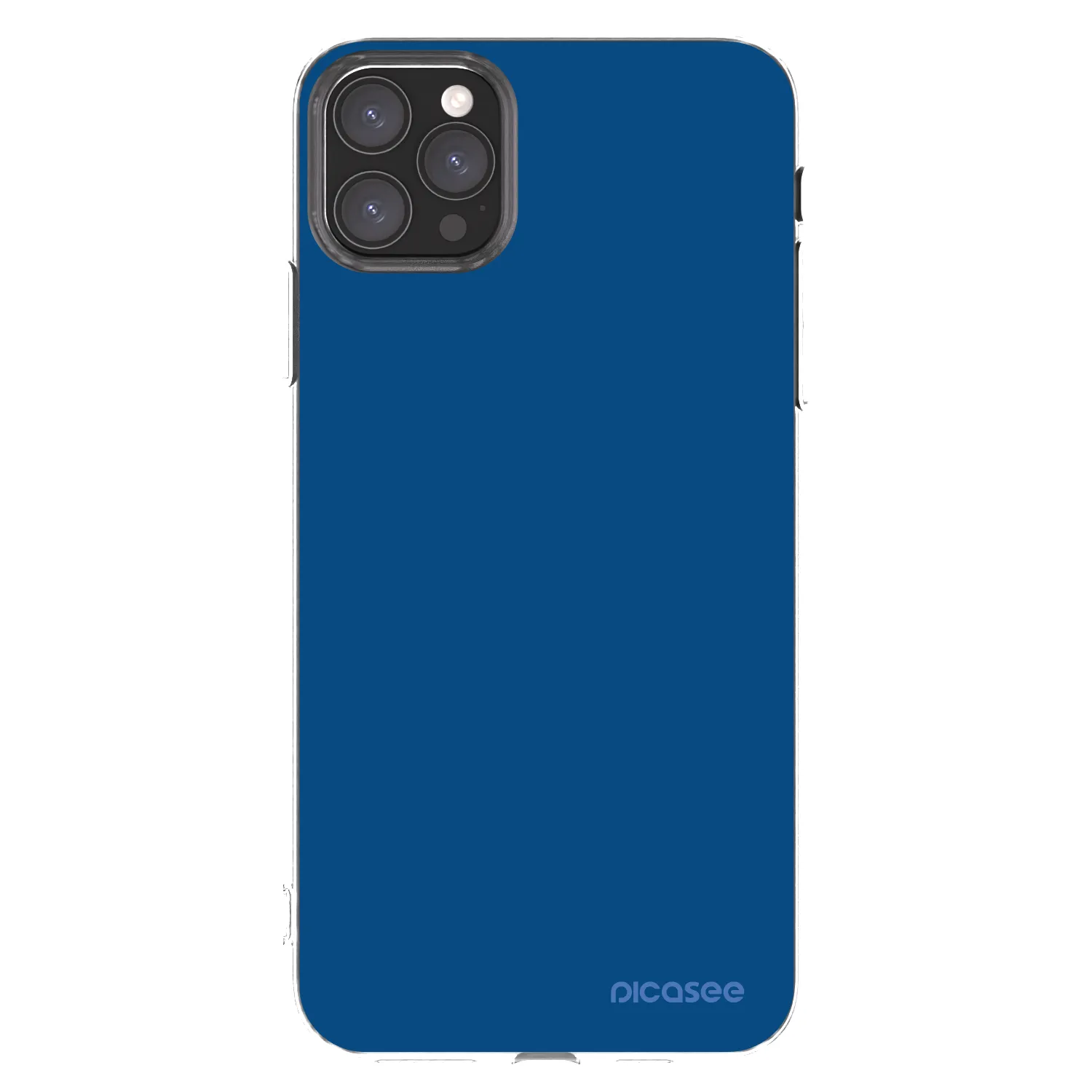 Picasee silikonowe przeźroczyste etui na Apple iPhone 11 Pro Max - Navy Blue