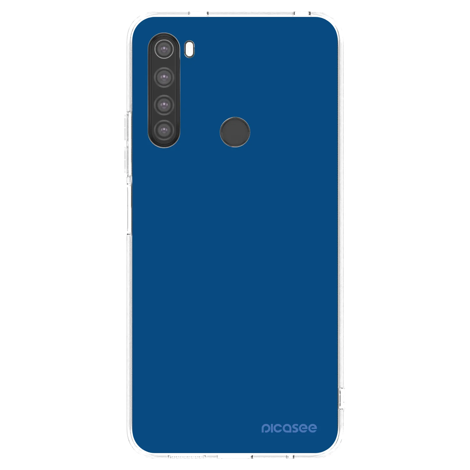 Picasee silikonowe przeźroczyste etui na Xiaomi Redmi Note 8 - Navy Blue