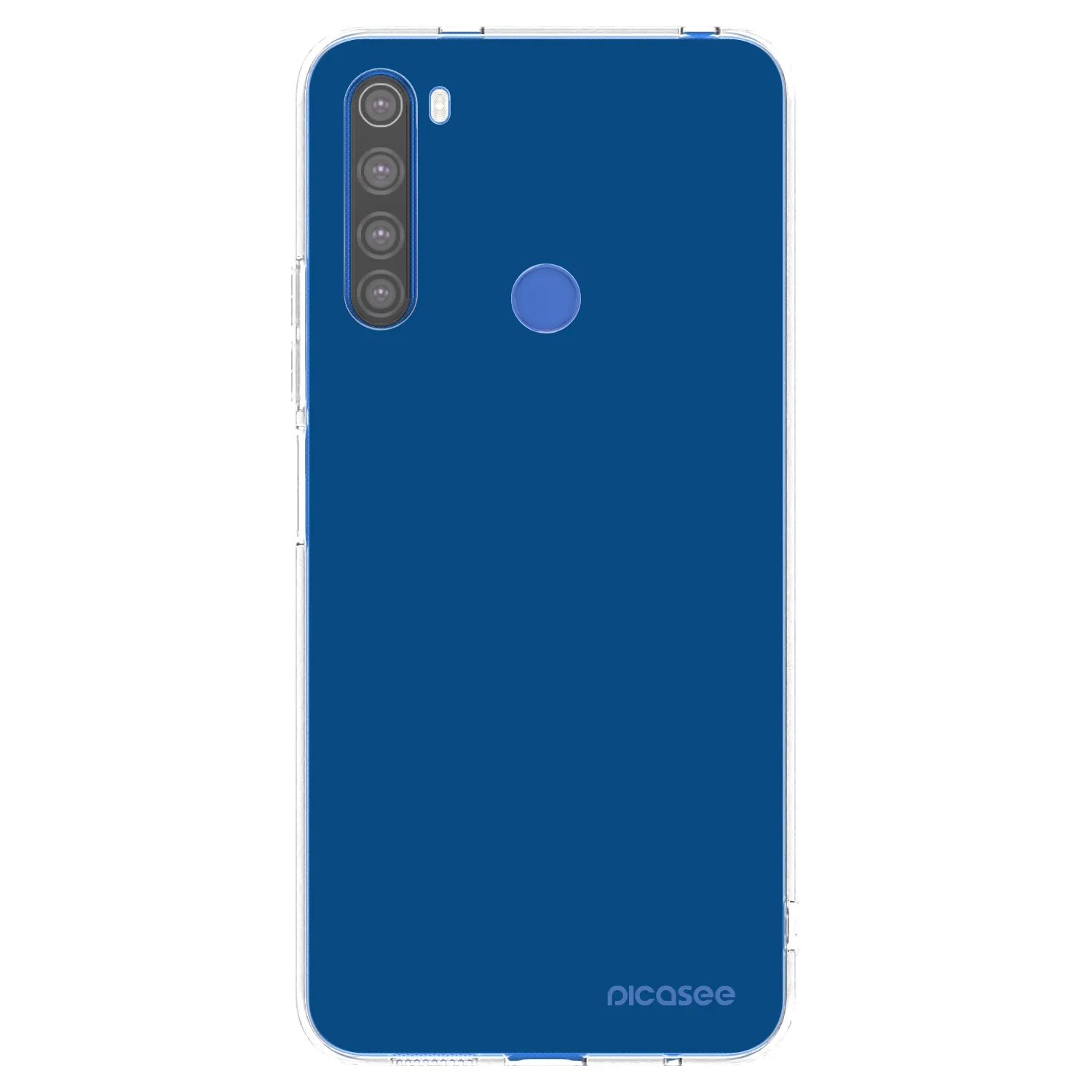 Picasee silikonowe przeźroczyste etui na Xiaomi Redmi Note 8T - Navy Blue