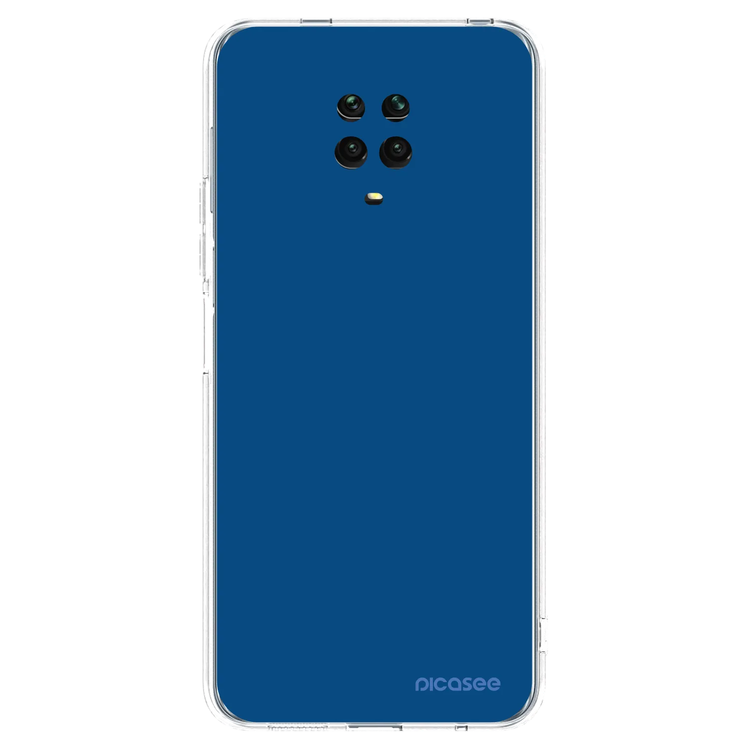 Picasee silikonowe przeźroczyste etui na Xiaomi Redmi Note 9 Pro - Navy Blue