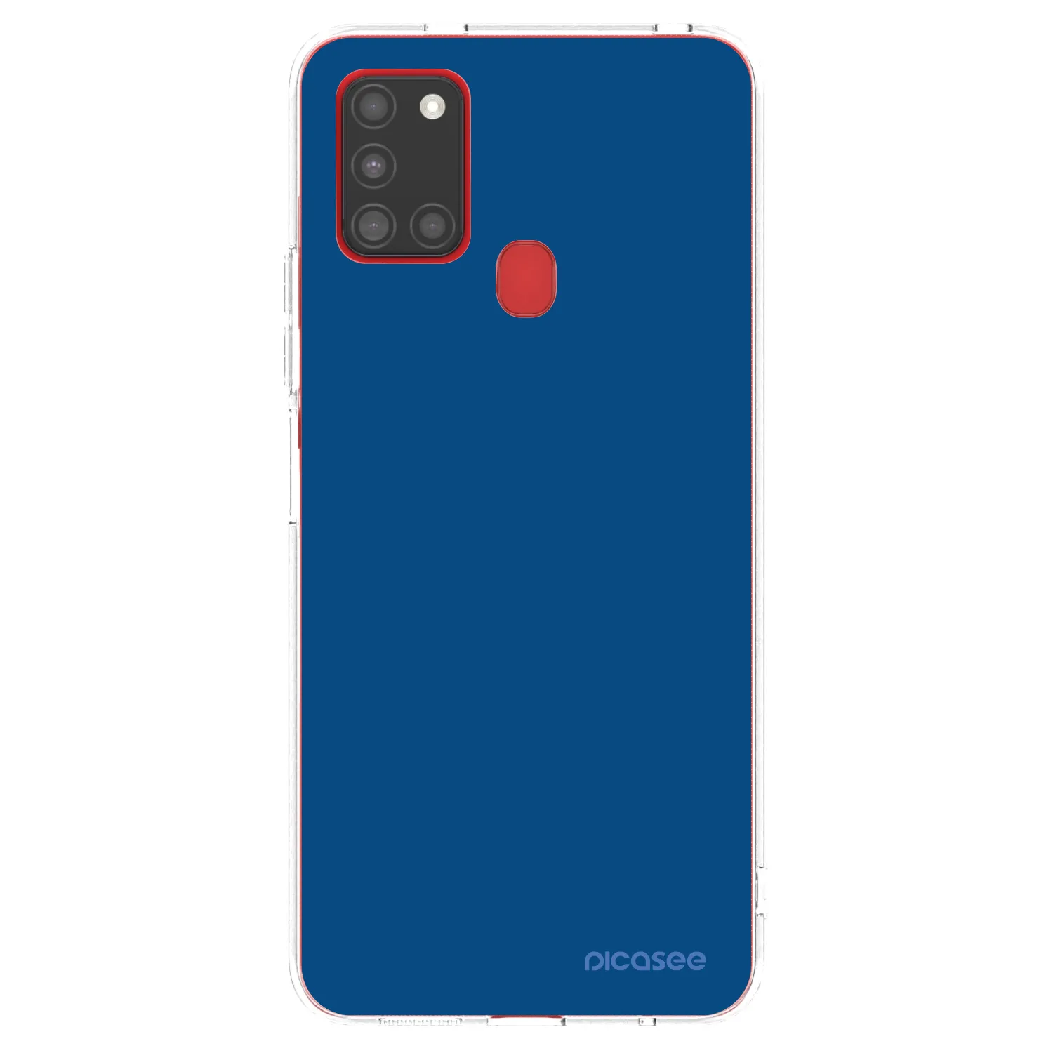 Picasee silikonowe przeźroczyste etui na Samsung Galaxy A21s - Navy Blue