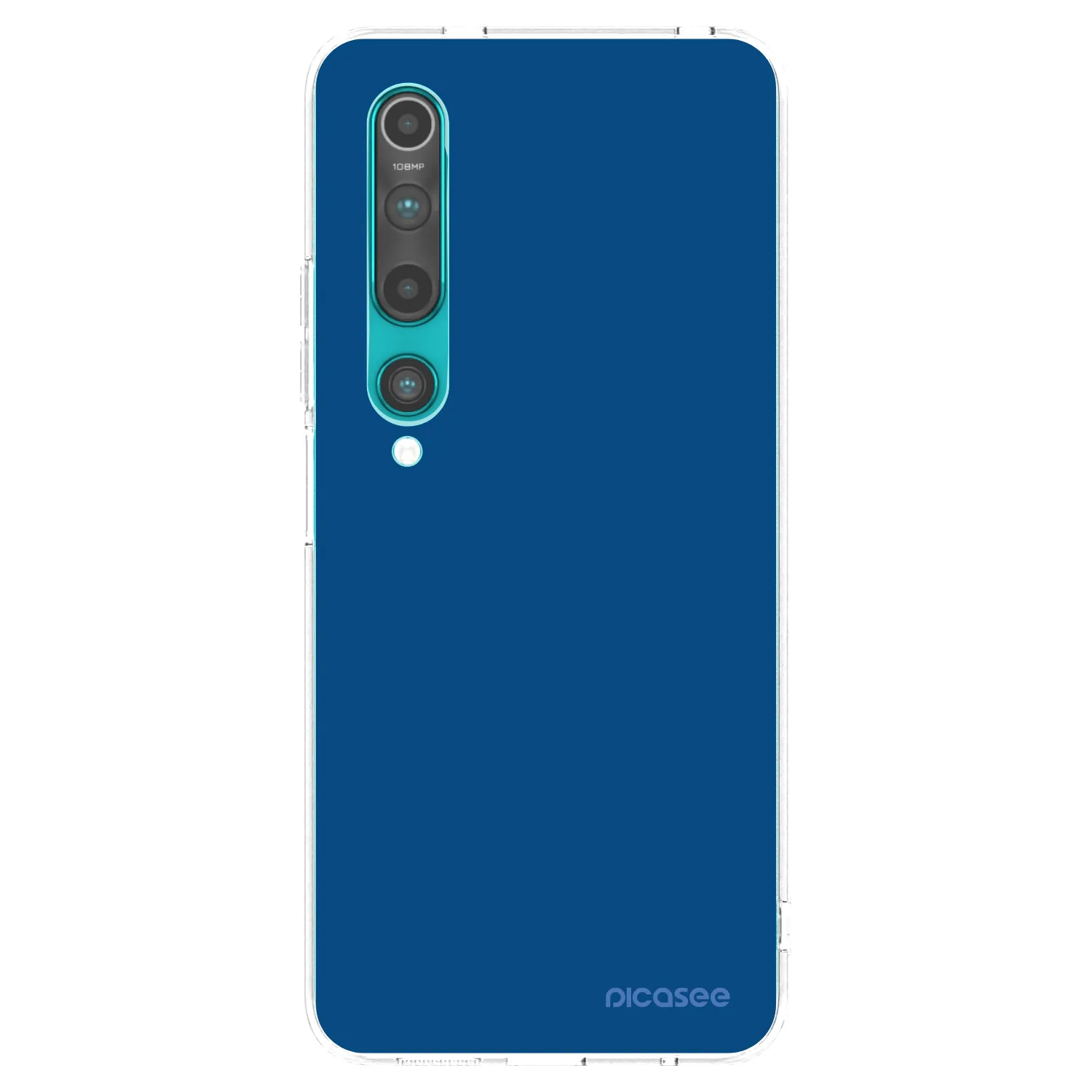 Picasee silikonowe przeźroczyste etui na Xiaomi Mi 10 - Navy Blue