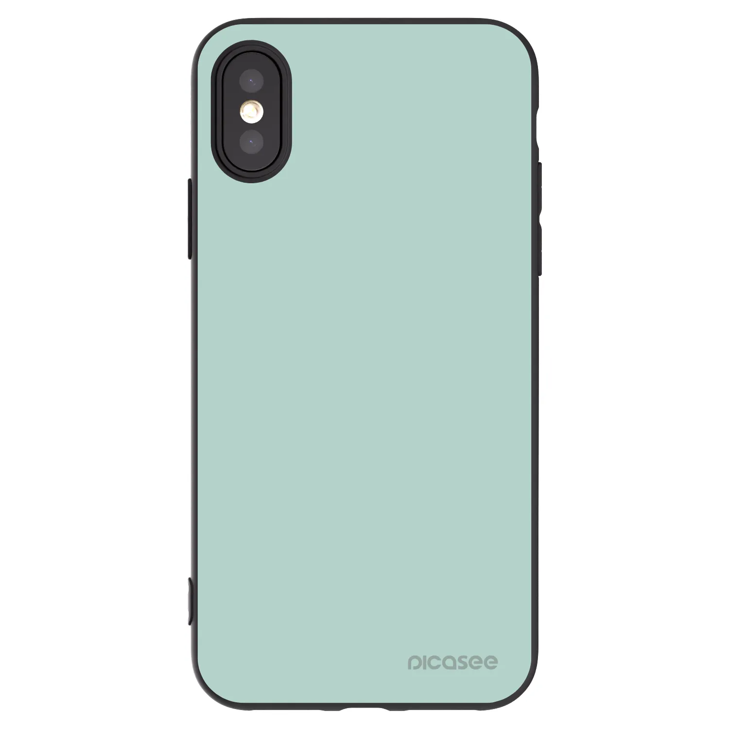 Picasee silikonowe czarne etui na Apple iPhone X/XS - Pastel Charm