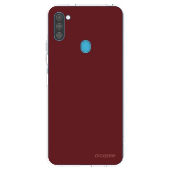 Picasee silikonowe przeźroczyste etui na Samsung Galaxy M11 - Red Bliss