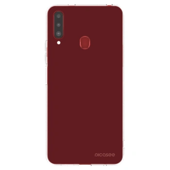Picasee silikonowe przeźroczyste etui na Samsung Galaxy A20s - Red Bliss