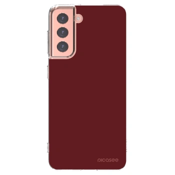 Picasee silikonowe przeźroczyste etui na Samsung Galaxy S21 5G G991B - Red Bliss