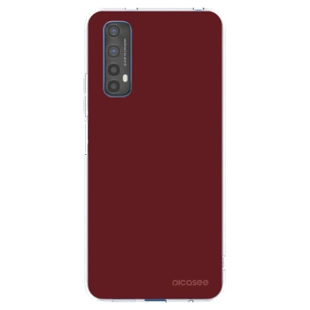 Picasee silikonowe przeźroczyste etui na Realme 7 - Red Bliss