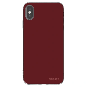 Picasee silikonowe przeźroczyste etui na Apple iPhone XS Max - Red Bliss