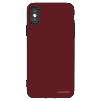 Picasee silikonowe czarne etui na Apple iPhone X/XS - Red Bliss
