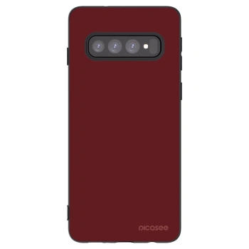 Picasee silikonowe czarne etui na Samsung Galaxy S10 G973 - Red Bliss