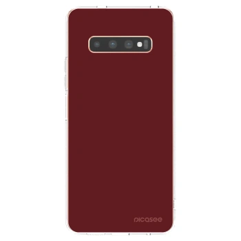 Picasee silikonowe przeźroczyste etui na Samsung Galaxy S10 Plus G975 - Red Bliss