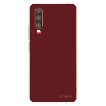 Picasee silikonowe przeźroczyste etui na Huawei P30 - Red Bliss