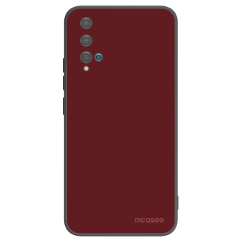 Picasee silikonowe czarne etui na Huawei Nova 5T - Red Bliss