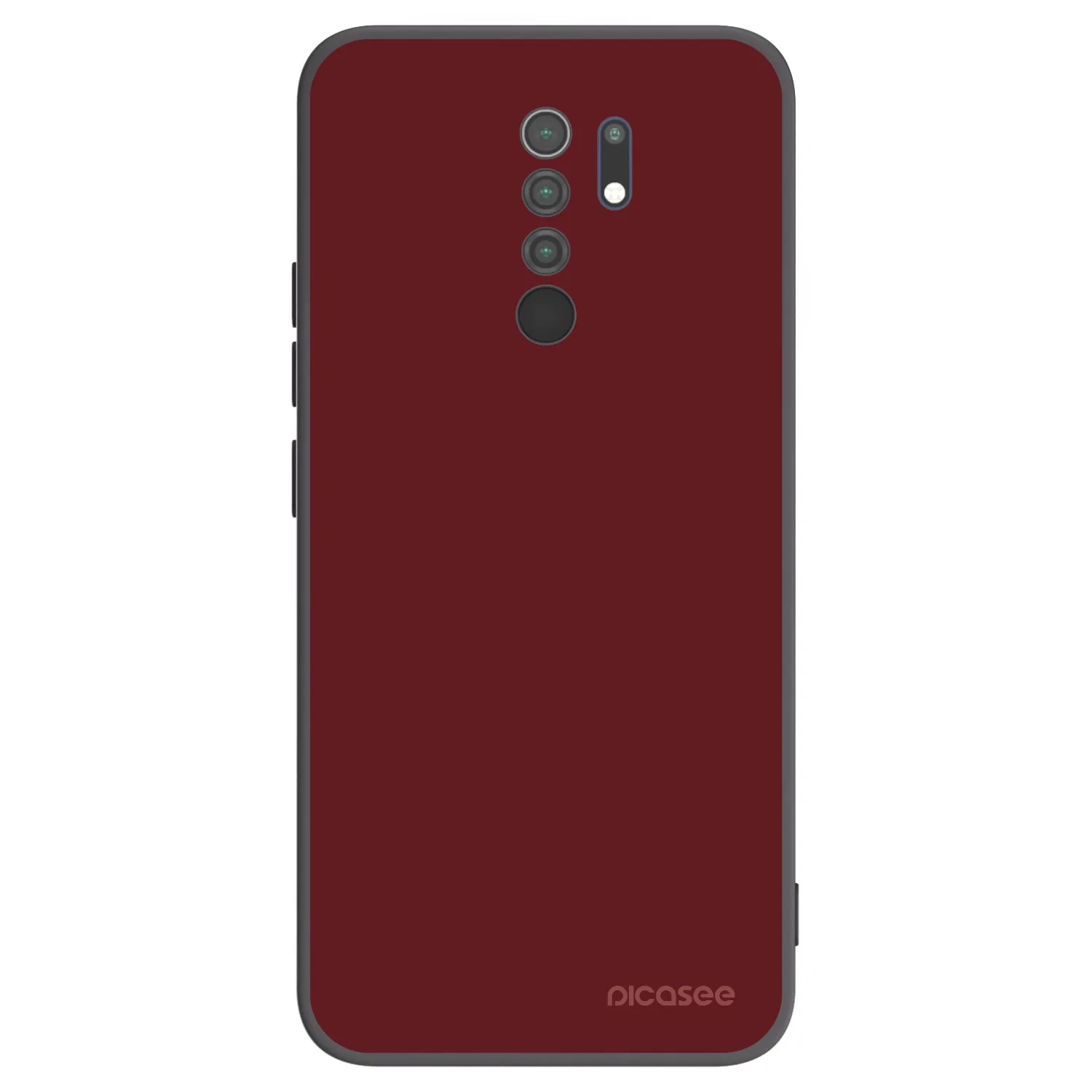 Picasee silikonowe czarne etui na Xiaomi Redmi 9 - Red Bliss