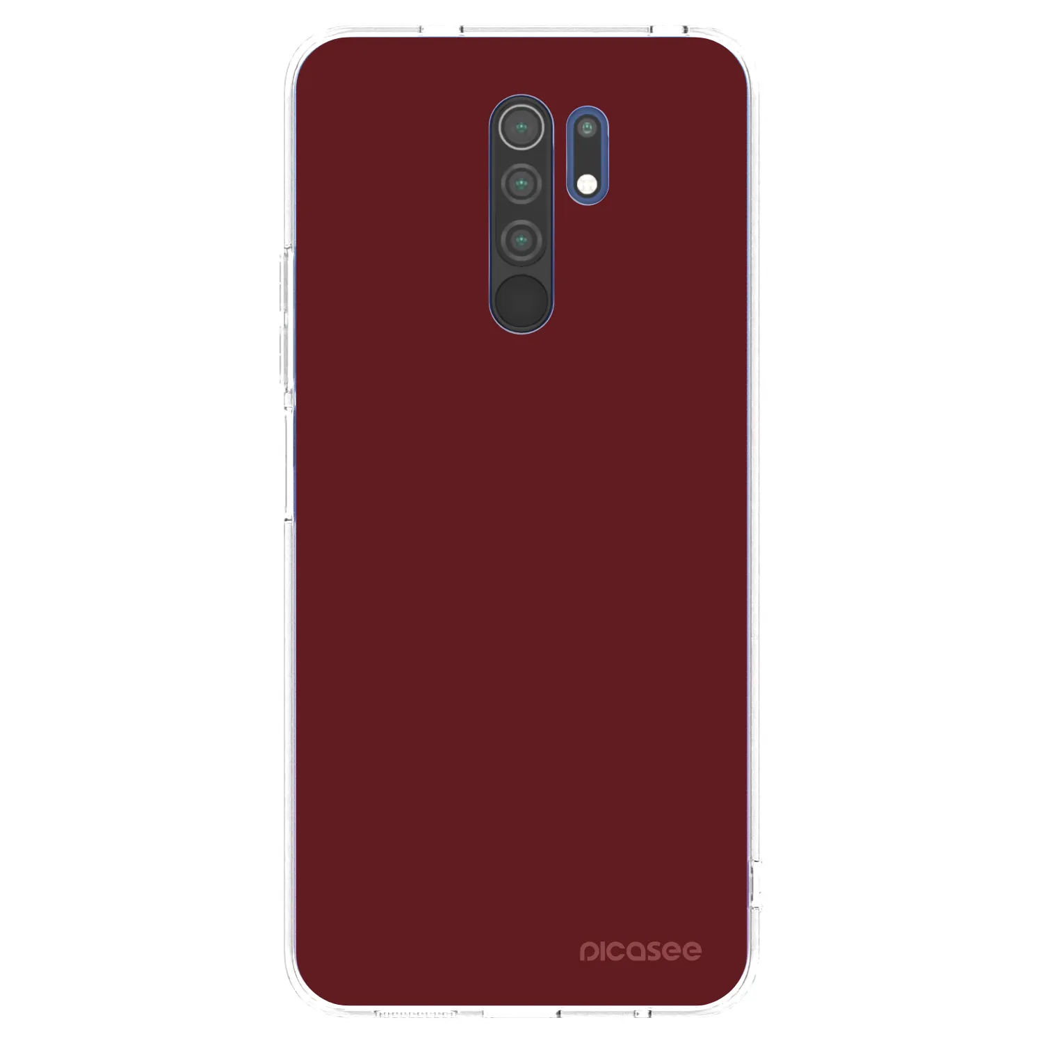 Picasee silikonowe przeźroczyste etui na Xiaomi Redmi 9 - Red Bliss