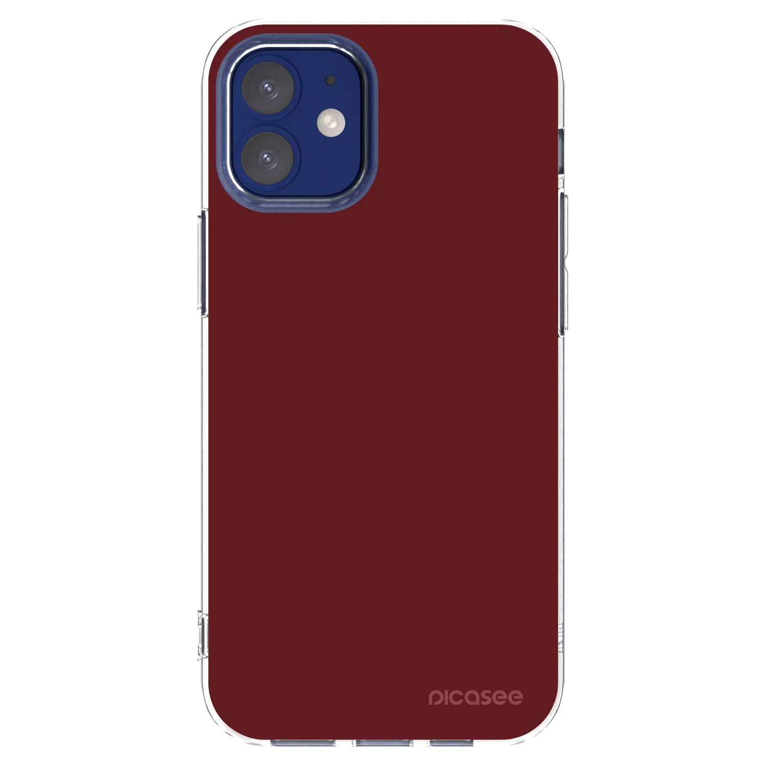 Picasee silikonowe przeźroczyste etui na Apple iPhone 12 mini - Red Bliss