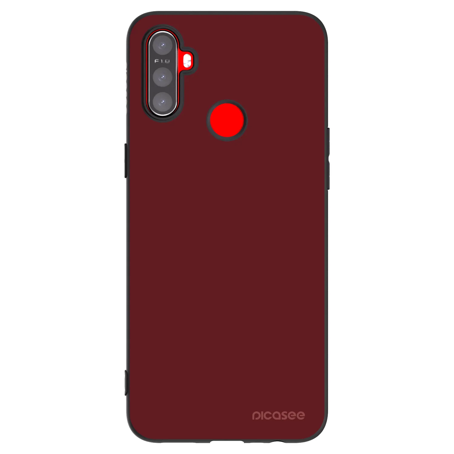 Picasee silikonowe czarne etui na Realme C3 - Red Bliss