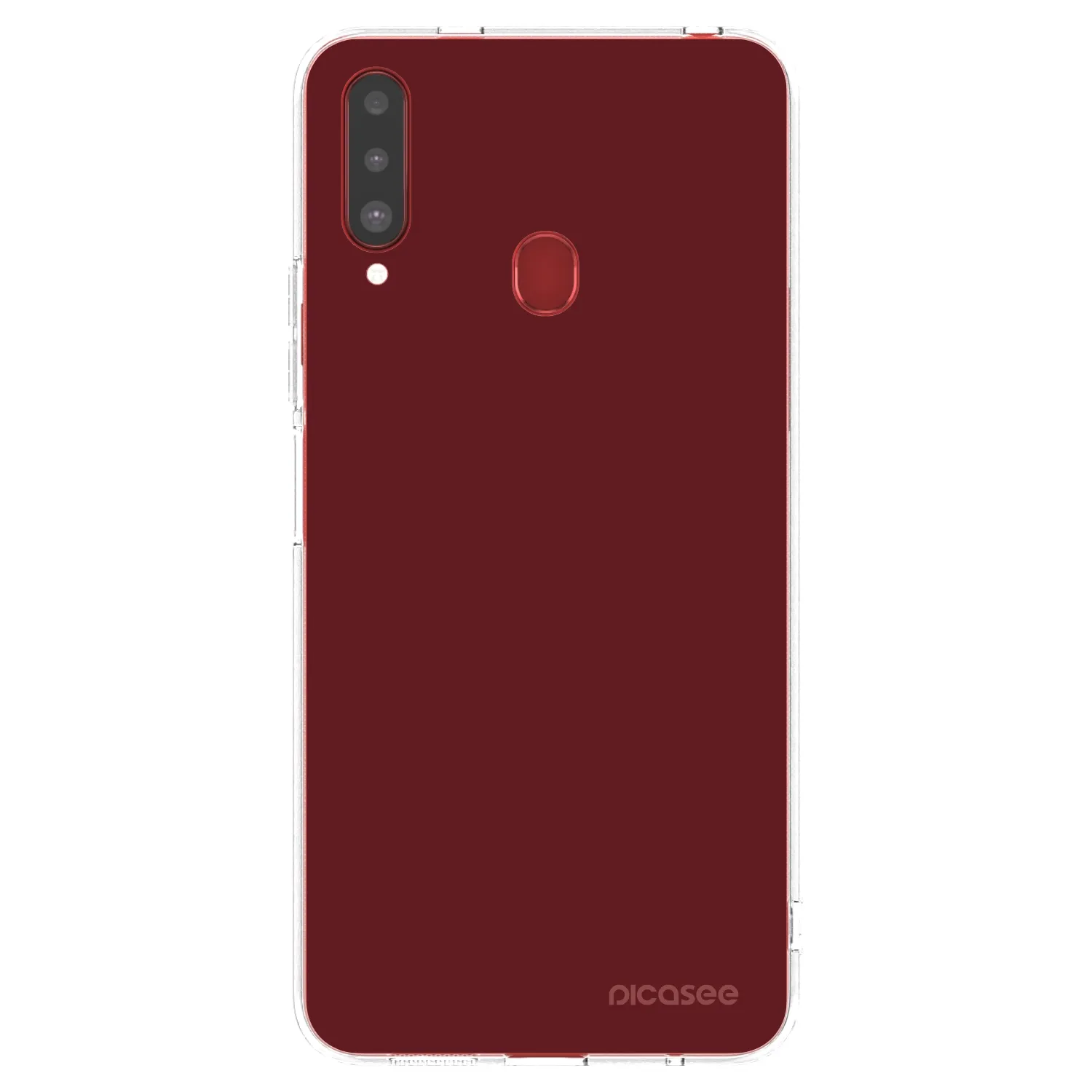 Picasee silikonowe przeźroczyste etui na Samsung Galaxy A20s - Red Bliss