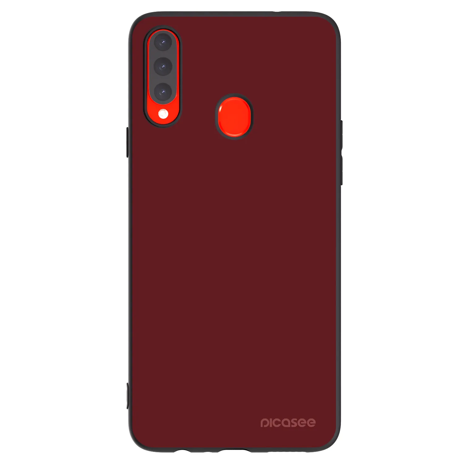 Picasee silikonowe czarne etui na Samsung Galaxy A20s - Red Bliss